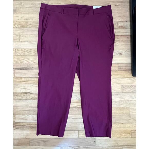 NEW Lane Bryant Women's 26R The Allie Ankle Pant Mid Rise Purple Magic Waistband - Picture 1 of 16